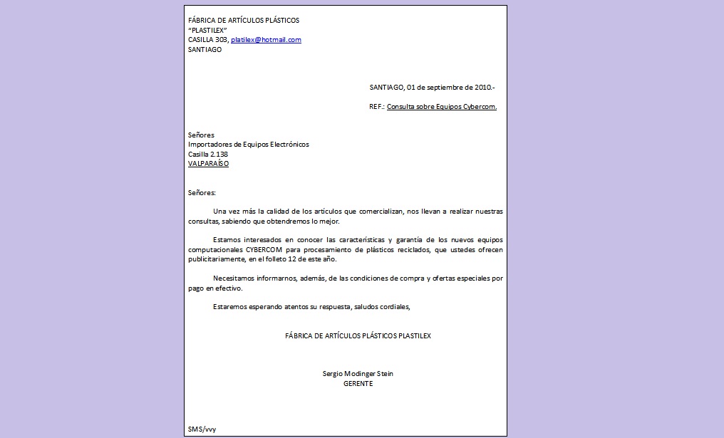 REDACCIÓN COMERCIAL Y APLICACIONES DE INFORMÁTICA: 1.b 