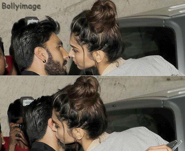 Deepika Padukone Kisses Ranveer Singh Photo