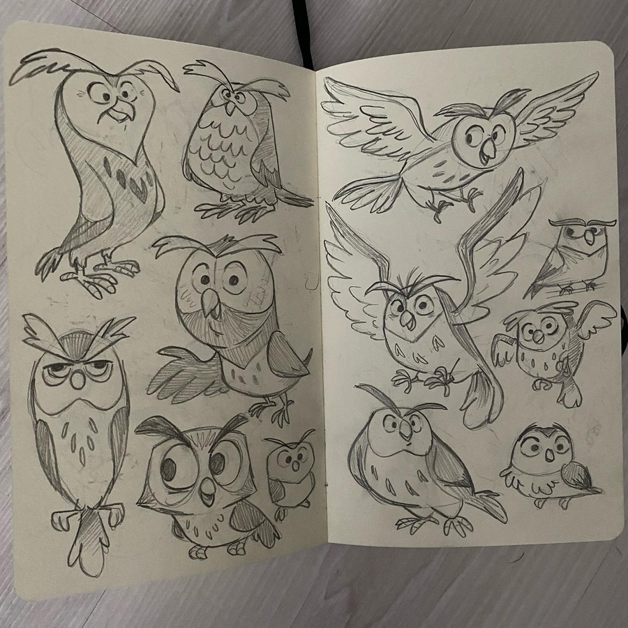 05-Owl-drawing-study-Mitch-Leeuwe-www-designstack-co