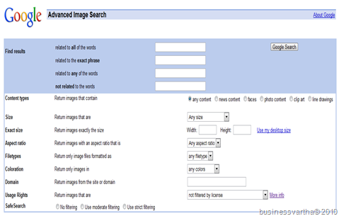 GOOGLE ADVANCED IMAGE SEARCH