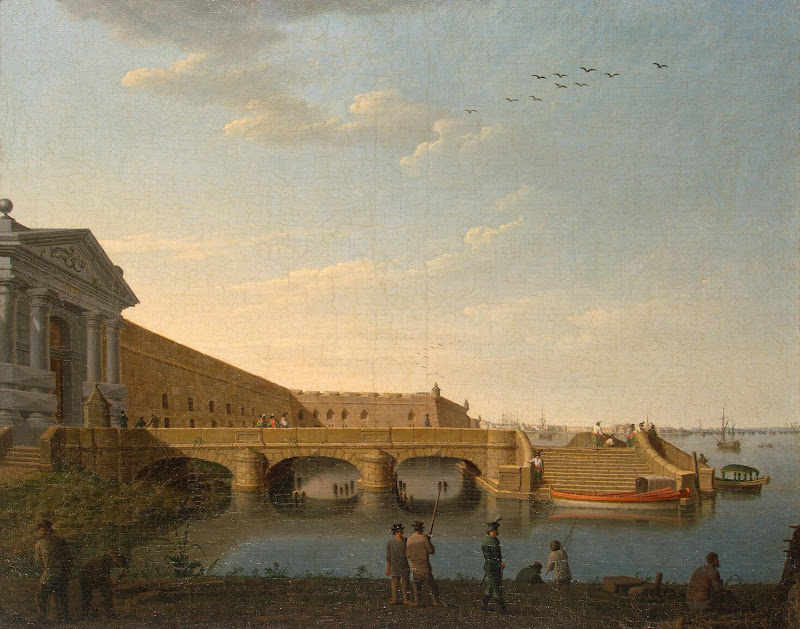 Neva Gate of the Sts Peter and Paul Fortress by Benjamin Paterssen - Architecture, Cityscape, Landscape Paintings from Hermitage Museum