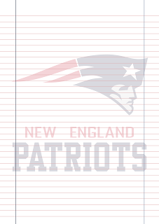 Papel Pautado New England Patriots PDF para imprimir na folha A4
