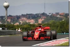 Sebastian Vettel nelle prove libere del gran premio d'Ungheria 2018