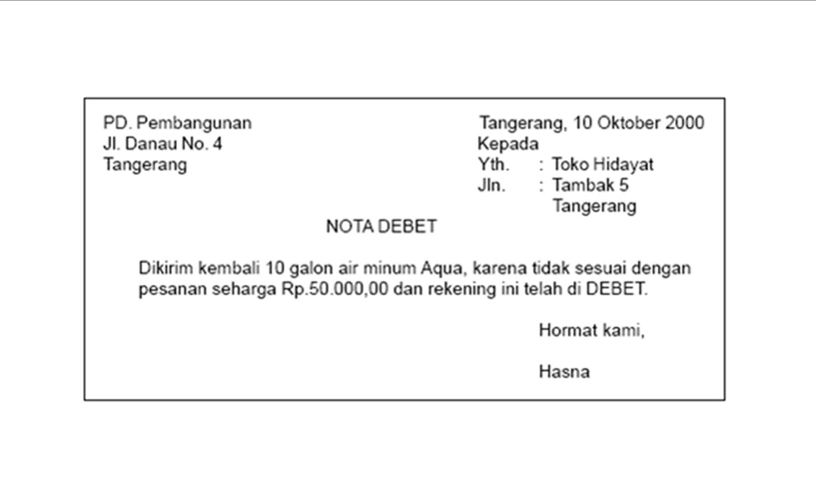 Akuntansi Yeeahh :D : CONTOH NOTA DEBET