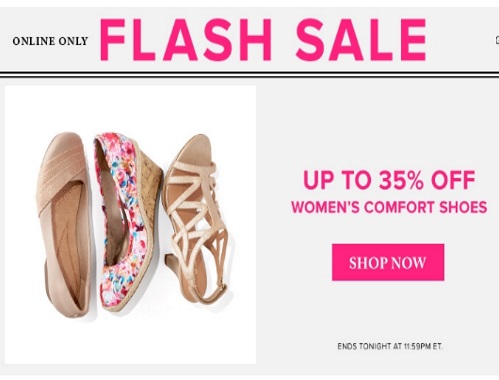 Hudson's Bay Flash Sale 35% off Women's Comfort Shoes