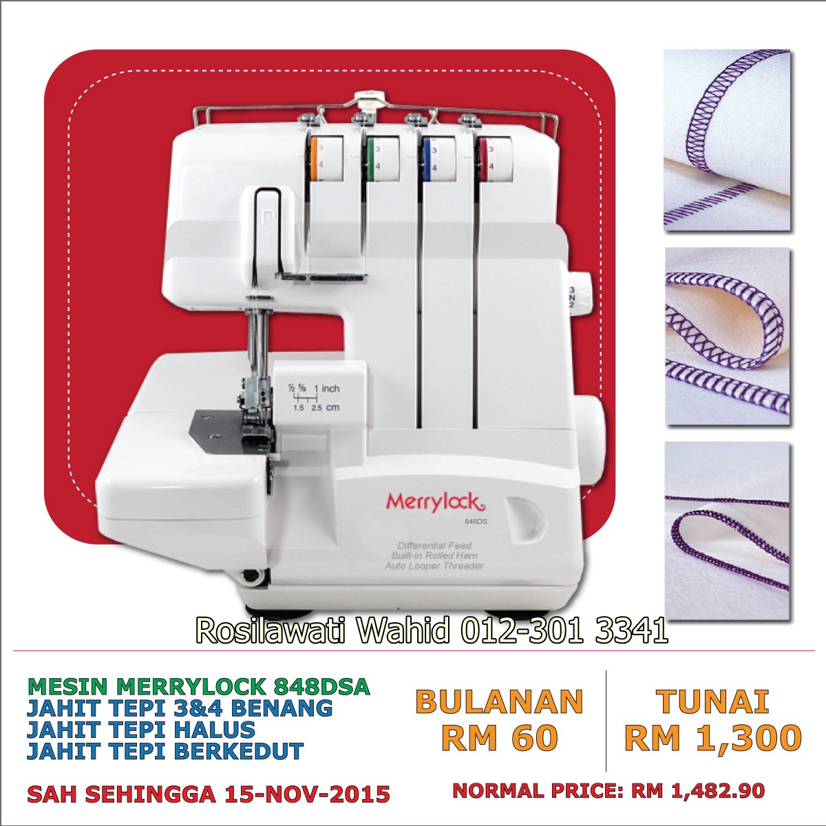 Promosi Mesin Jahit Merrylock 848DSA