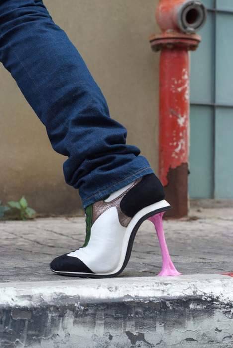 Crazy Designs Chewing Gum Stilettos