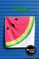 Sliced watermelon quilt pattern