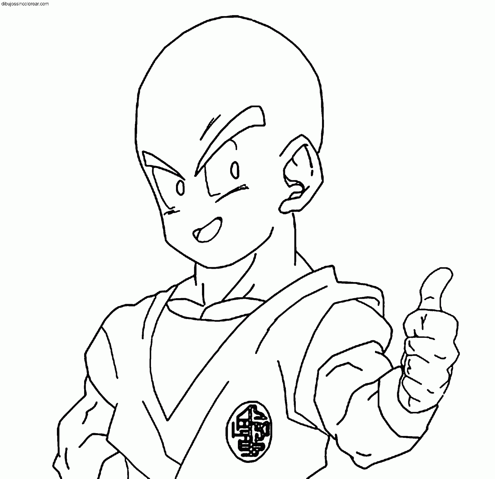 Dibujos Sin Colorear: Dibujos de Krilin (Dragonball) para ...