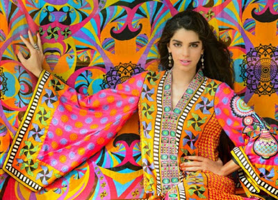 Wardha Saleem Lawn Eid Collection 2013-14 By Shariq Textiles