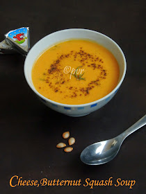Cheese, butternut squash soup