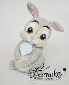 Krawka: Easter Thumper Rabbit from Bambi Disney movie crochet pattern by Krawka