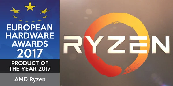 Premios de hardweare europeu 2017. Melhor produto do ano de 2017: AMD Ryzen