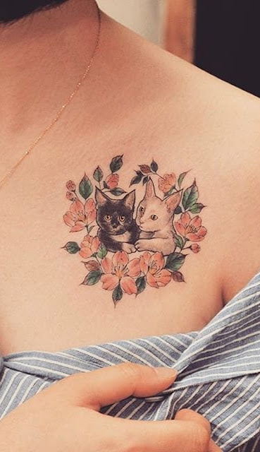 Tatuagens femininas de gatos