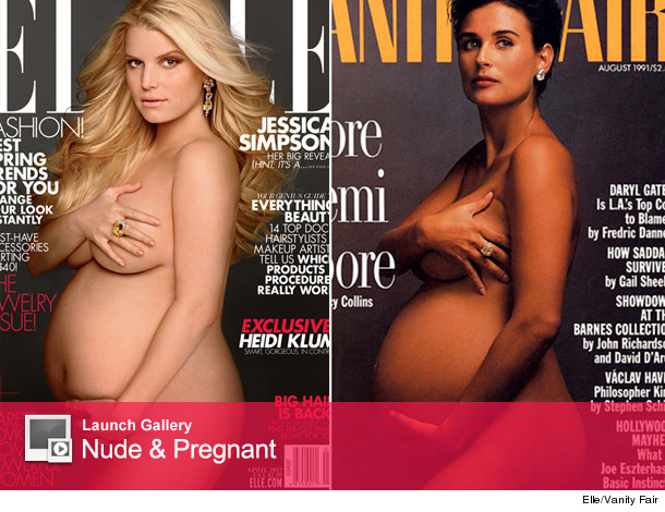 Better Pregnant Nude Cover Jessica Simpson or Demi Moore