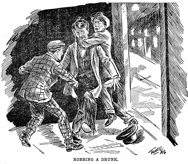 Robbing a Drunk 1909 New York illustrated