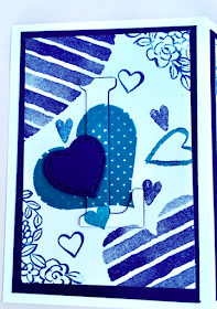 LOVE eclipse card using Stampin' Up Large letter dies