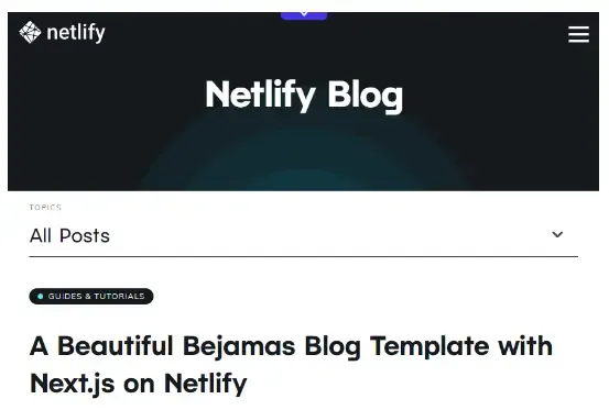 Netlify Blog Template