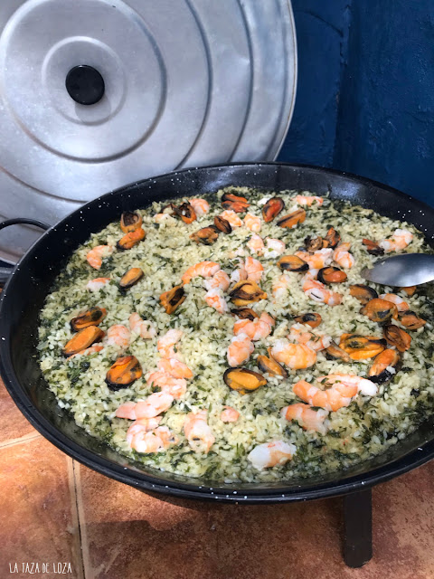 Arroz hecho en paella