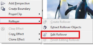 How to Use Rollover option in Corel Draw in Hindi