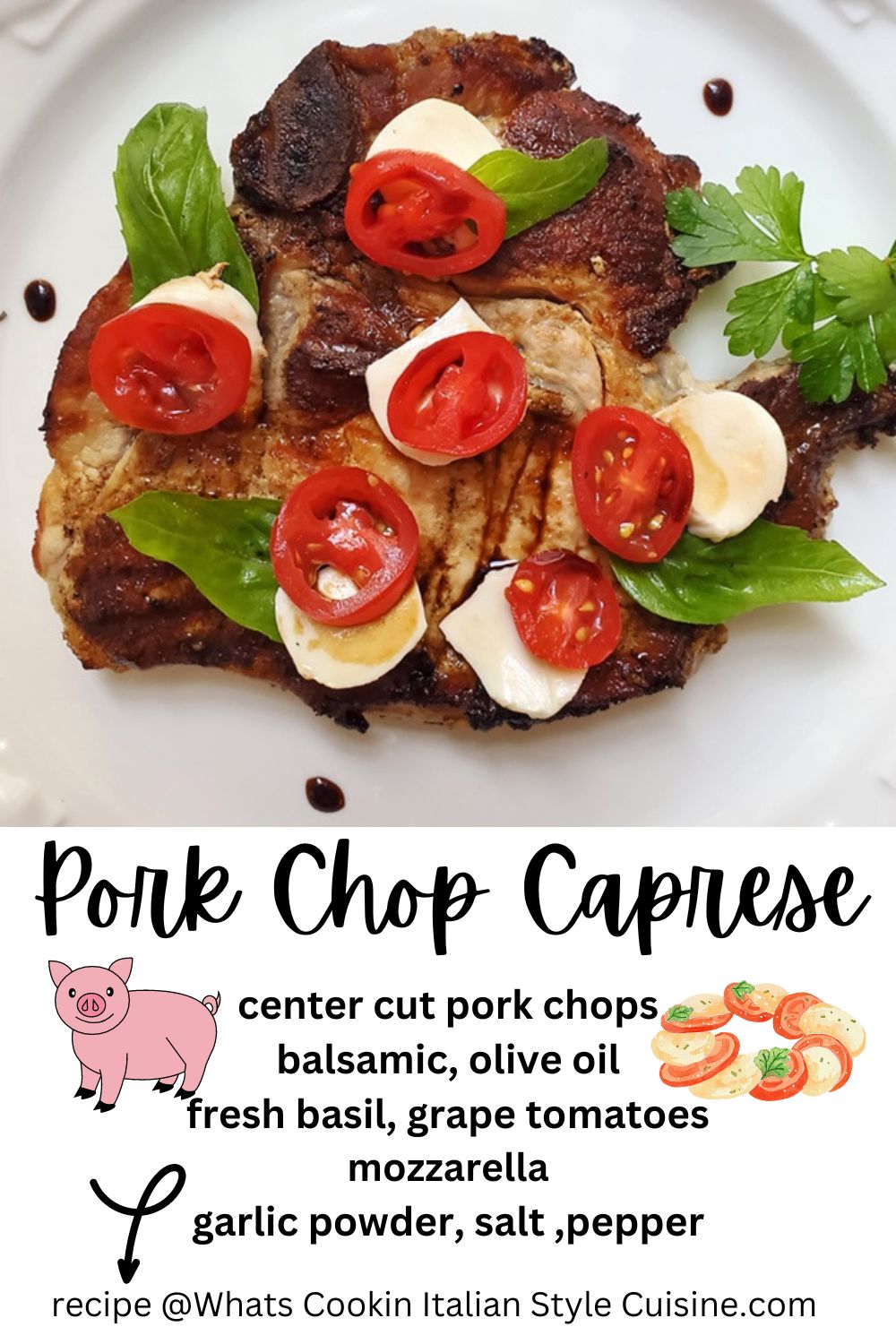 pin for later how to make pork chop caprese