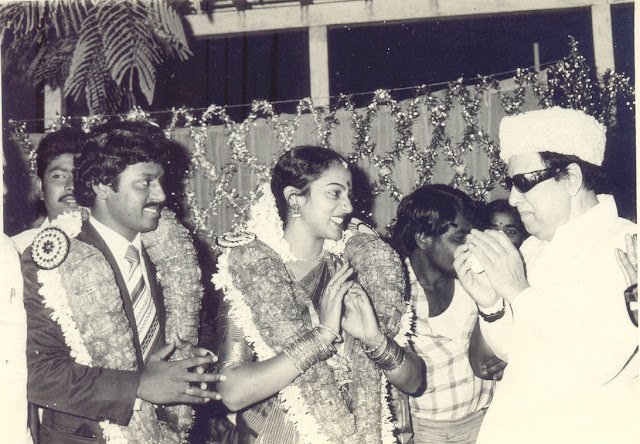 'Ponmana Chemmal' MGR in Ramarajan - Nalini Marriage Function