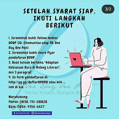 Adaptasi Kebiasaan Baru di Bidang Literasi Bersama Komunitas ODOP (One Day One Post)