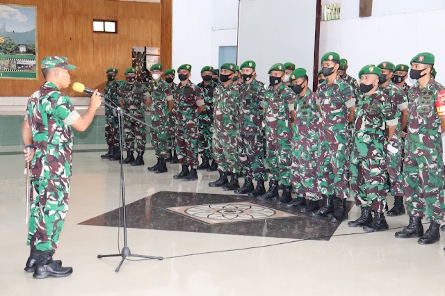  Lepas Anggota Libur Hari Raya Idul Fitri, Dandim 0309/Solok, Ingatkan Jaga Faktor Keamanan.