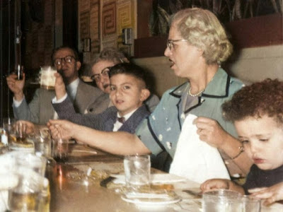 l to r: Jack, Esther & Wesley Nisker, Edythe and David Ocker - Thanksgiving 1953