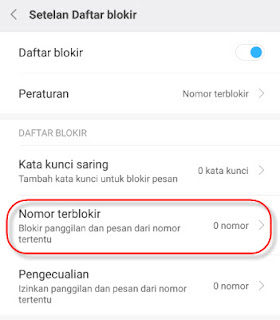 Mengembalikan sms terblokir