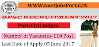 Public Service Commission Recruitment 2017– 110 Civil Judges