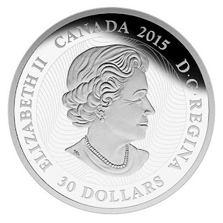 Canada 30 Dollars Silver Coin Box 2015 Queen Elizabeth II