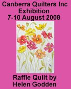 Canberra Quilters Exhibition 2008 Raffle Quilt Information