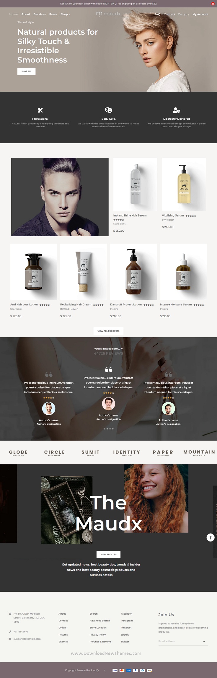 Hair Salon Shop Shopify Theme