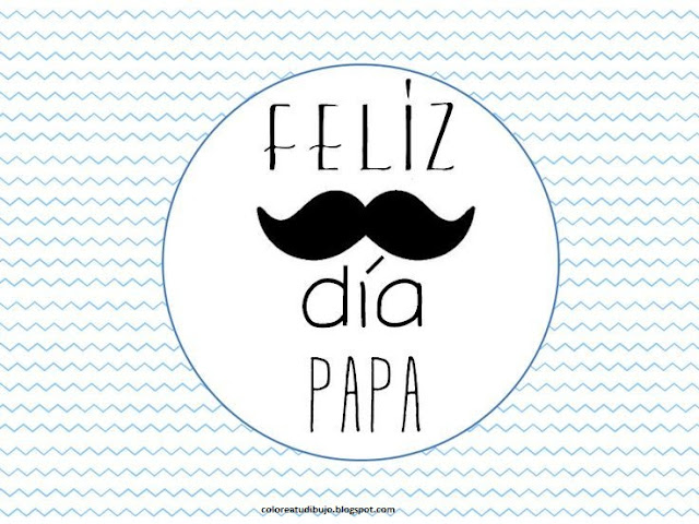 Feliz día del padre para imprimir y colorear