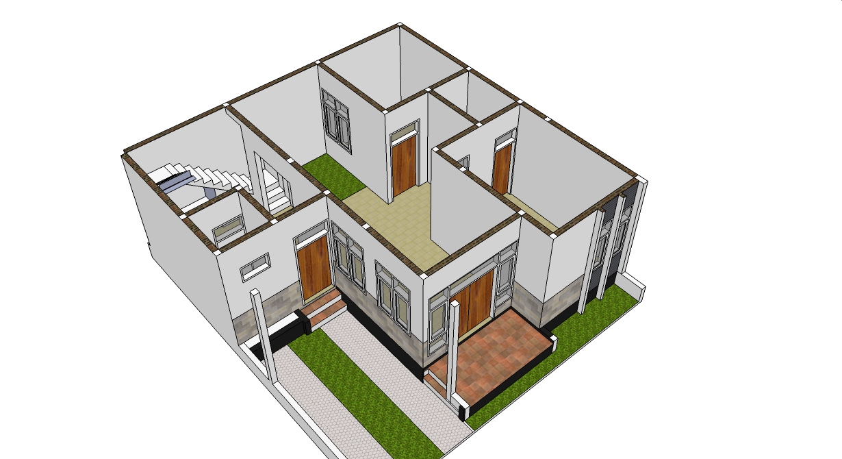 Belajar Menggambar: RENOVASI RUMAH LAHAN 8 x 10