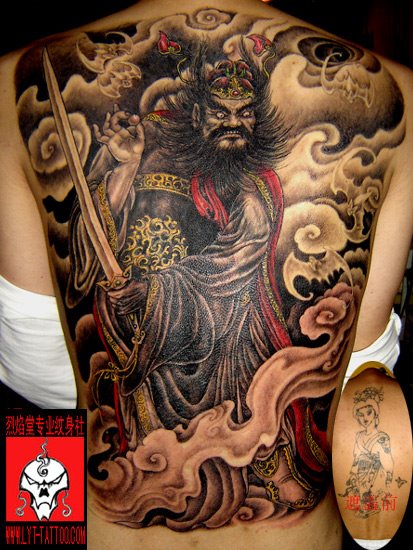 Chinese Full Back Tattoo Design - Tattoos For Men
