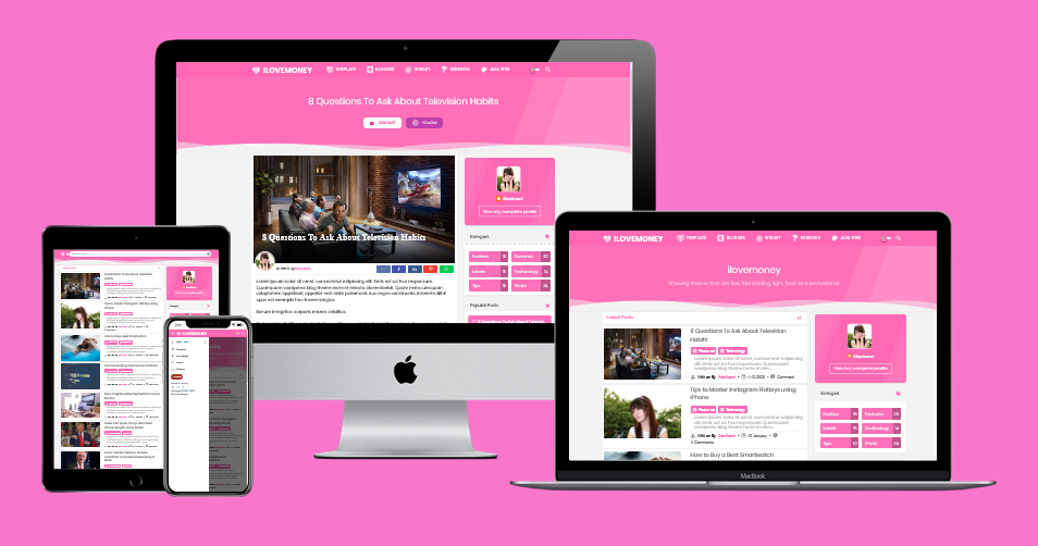 Sahira de Princess Pink Responsive Blogger Template