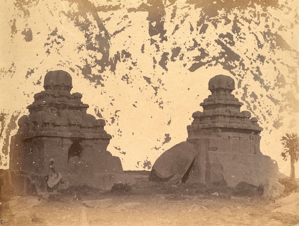 Two Unfinished Rathas, Mamallapuram, Tamil Nadu - c.1885
