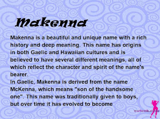 meaning of the name "Makenna"