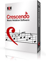 Crescendo music notation software for composing and writing musical scores