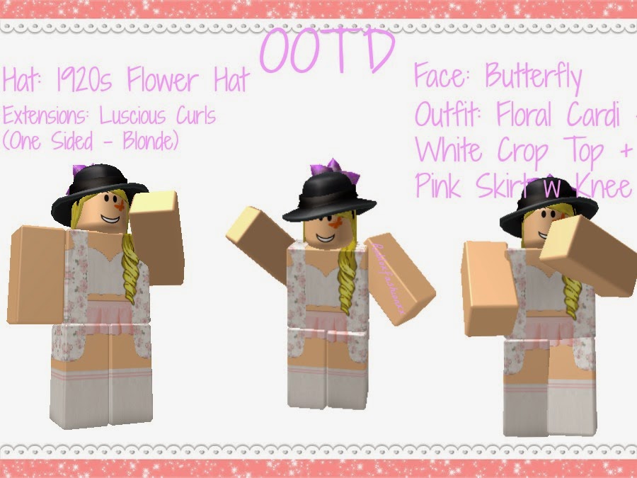 Roblox Fashionxx Blog Ootd With Icookieluver - flower top hat roblox