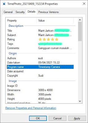 Metadata sederhana pada Windows Explorer