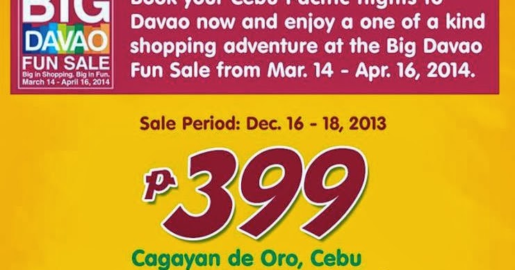 Cebu Pacific Promo Fares 2019 to 2020: Davao Flights Seal