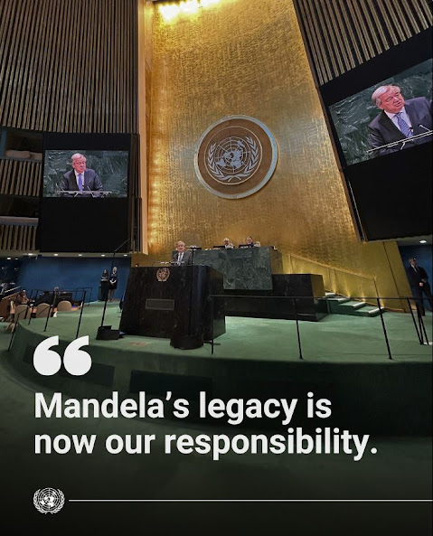 UN Secretary-General António Guterres’ remarks at the General Assembly commemoration of Nelson Mandela International Day, in New York.