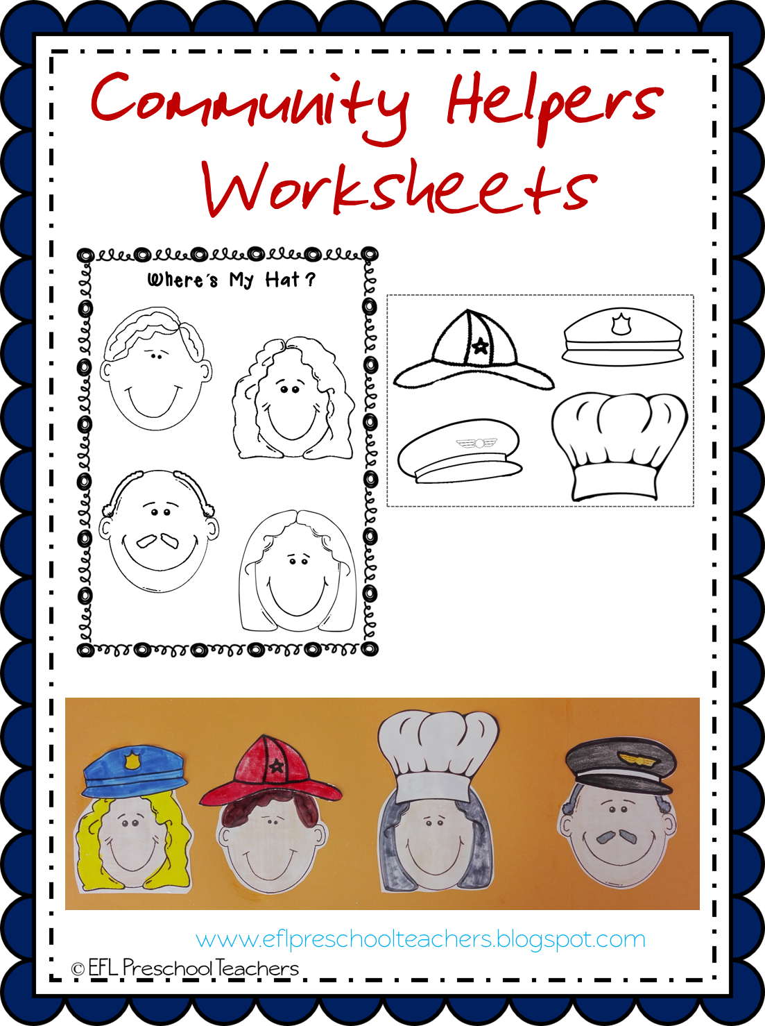 ESL/EFL Preschool Teachers: Community Helpers Worksheets ...