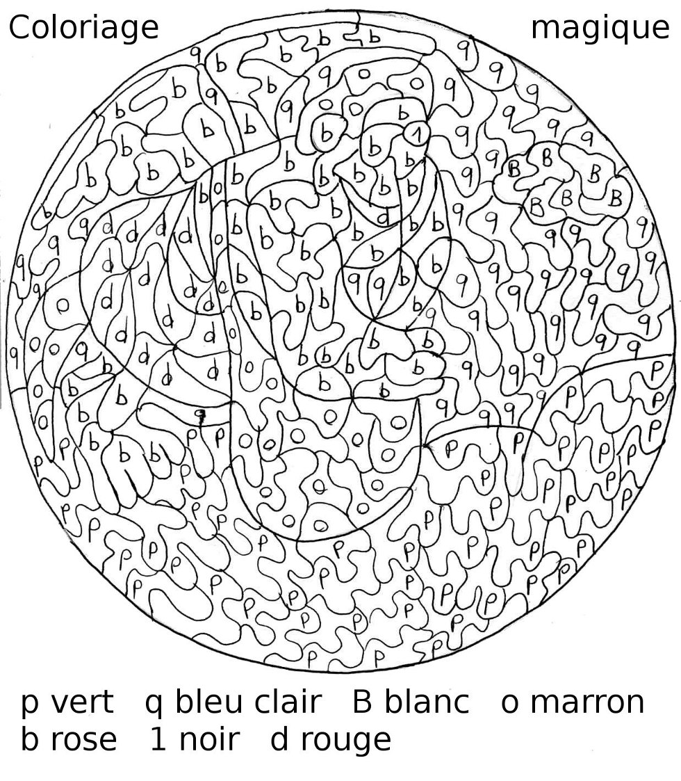 Coloriage magique le Sagoinfre Réalisé d apr¨s le Sagoinfre personnage de Claude Ponti dans son album "Pétronille et ses 120 petits"