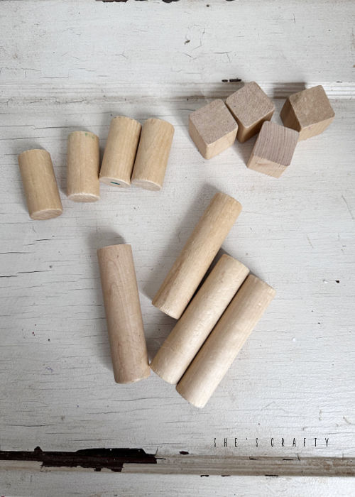Wooden Blocks from the thrift store.