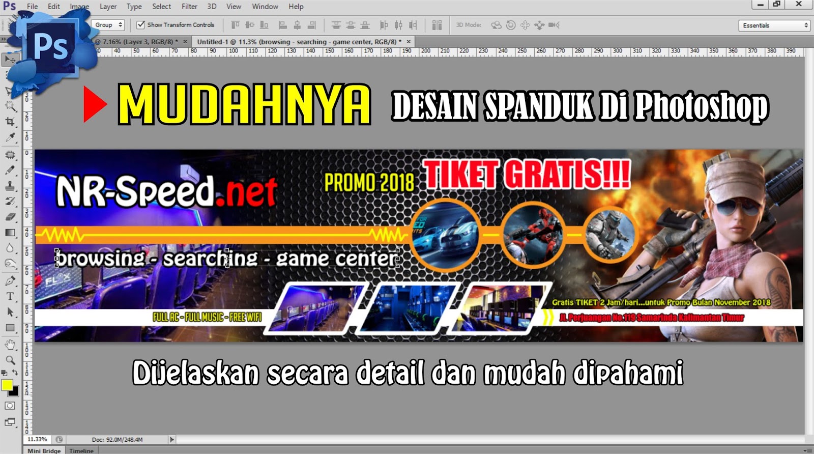 Mudahnya Desain  Spanduk  dengan  Photoshop  TUTORiduan com