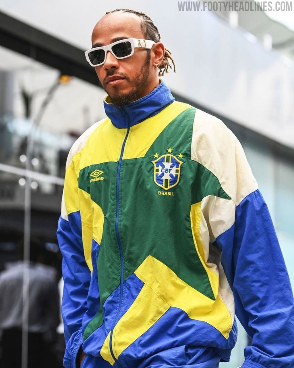 Hamilton Wears Umbro Brazil s Jacket   Footy Headlines